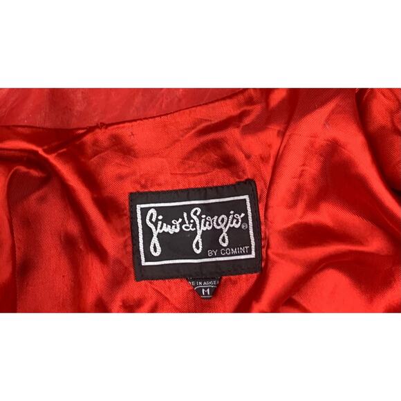 Vintage Gino Di Giorgio Women Medium Red Leather Jacket - Picture 3 of 9